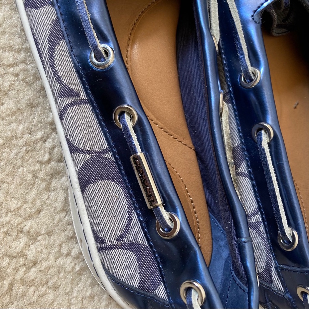 Coach blue loafers